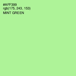 #AFF399 - Mint Green Color Image